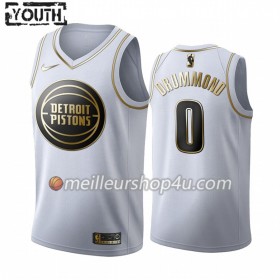 Maillot Basket Enfant Detroit Pistons Andre Drummond 0 2019-20 Nike Blanc Golden Edition Swingman